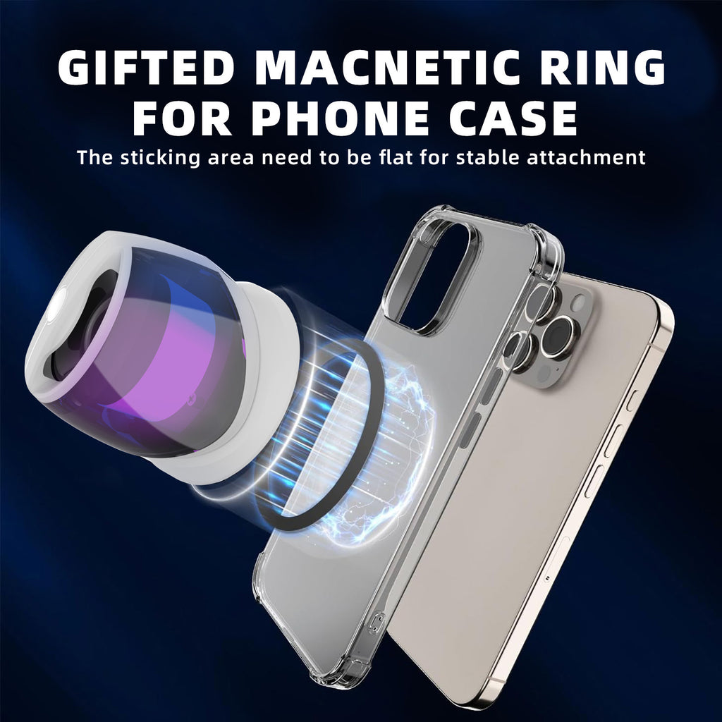 Magnetic Bluetooth Speaker, Phone Stand Bluetooth Speaker Magnet to iPhone, RGB Lights, Mini Wireless Speaker for Party, Outdoor, Travel, Gifts, White