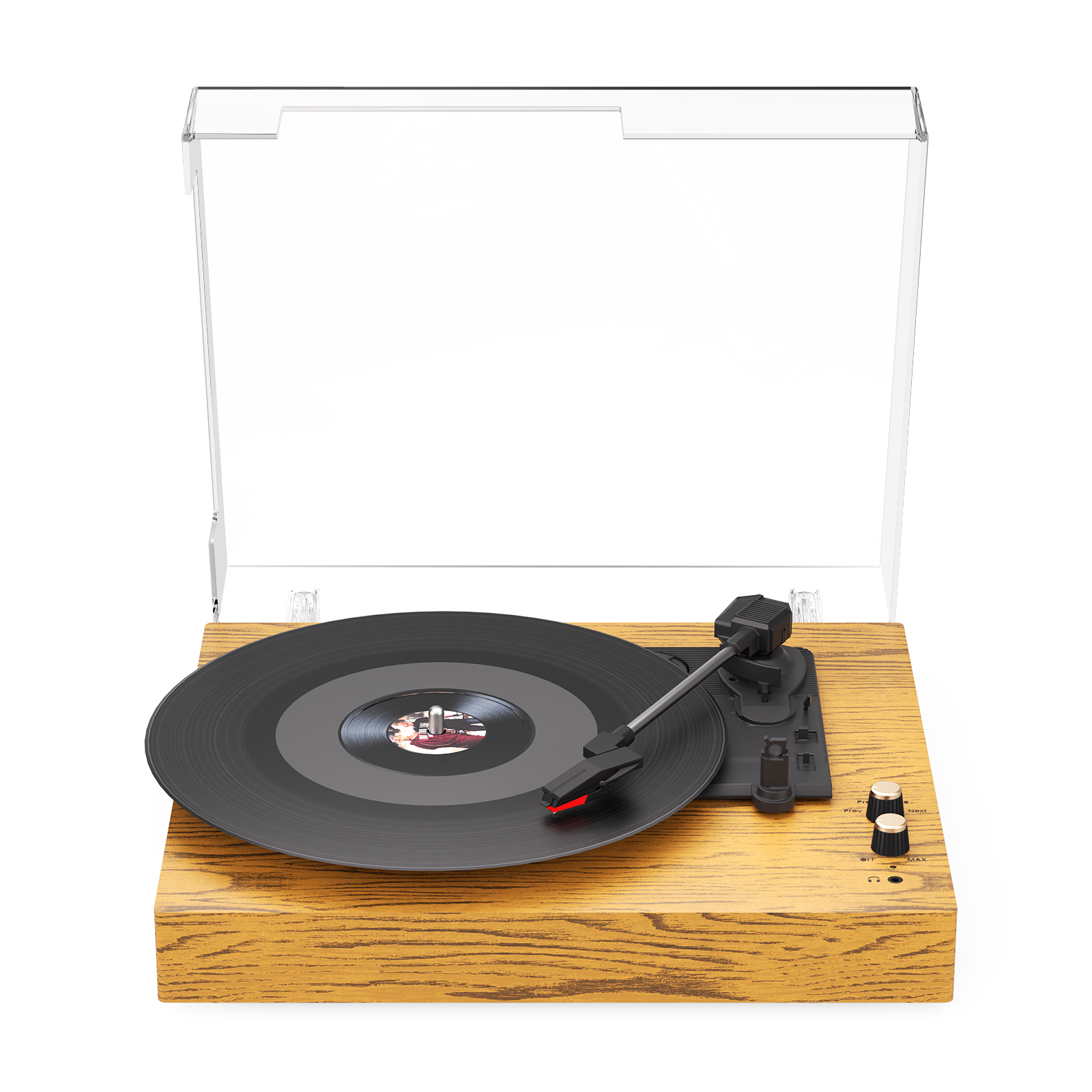 MAIO Vintage Wireless Turntable, 3-Speed 33/45/78 RPM Vinyl Record Player with Built-in Speakers, Headphone Jack, Bluetooth & AUX/RCA - Ideal Gift for Music Lovers