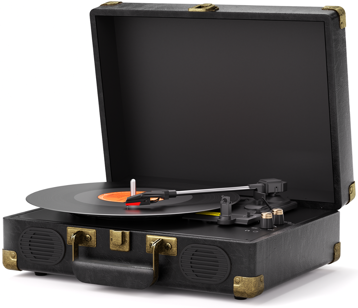 Turntable with RCA and AUX Connectivity