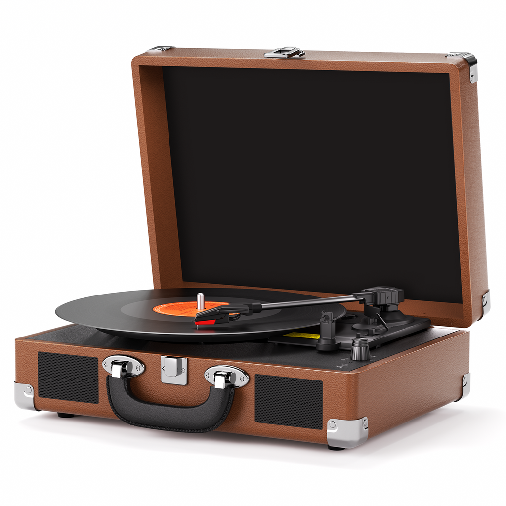 Turntable with Built-in Speakers and RCA Output