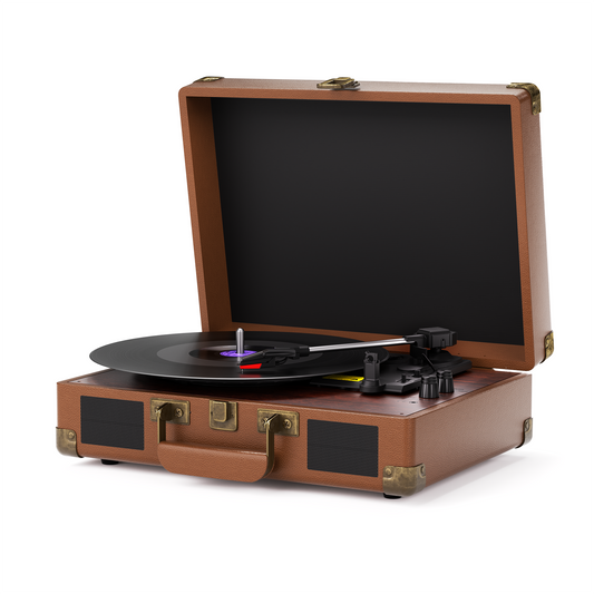 Versatile Turntable with AUX Input and Headphone Jack