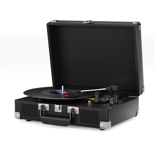 Versatile Turntable with AUX Input and Headphone Jack